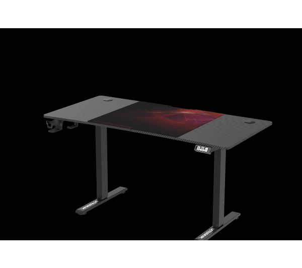 Ultradesk LEVEL V2 140cm Regulacja wysokości Czarno-czerwony - Kup na Raty - RRSO 0%