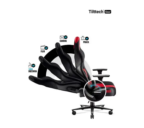 Diablo Chairs X-Player 2.0 King Size Gamingowy do 160kg Skóra ECO Tkanina Karmazynowo-antracytowy - Kup na Raty - RRSO 0%