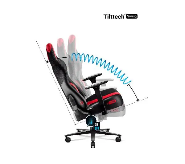 Diablo Chairs X-Player 2.0 King Size Gamingowy do 160kg Skóra ECO Tkanina Karmazynowo-antracytowy - Kup na Raty - RRSO 0%