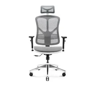 Diablo Chairs V-Basic  Normal Size Biurowy do 150kg Tkanina Biało-szary - Kup na Raty - RRSO 0%