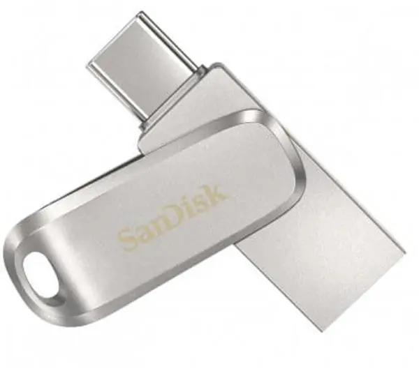 SANDISK Ultra Dual Drive Luxe 128GB USB Typ C / USB 3.0 Srebrny
