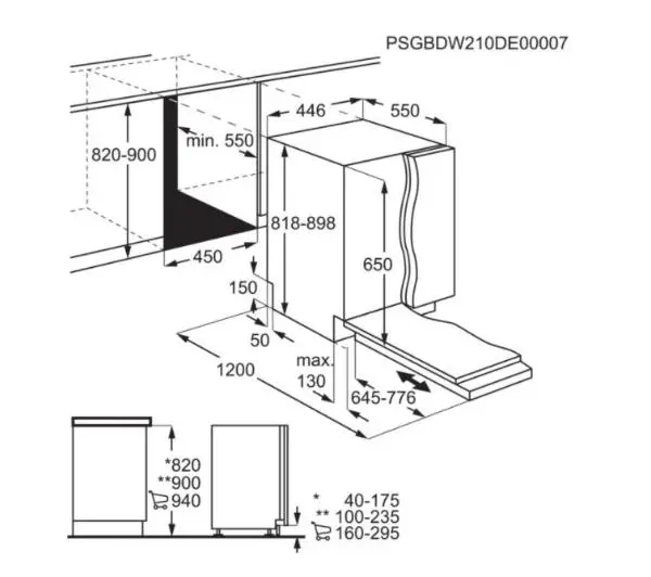 Electrolux 700 GlassCare EEM66331L 44,6cm Automatyczne otwieranie drzwi Szuflada na sztućce - Kup na Raty - RRSO 0%