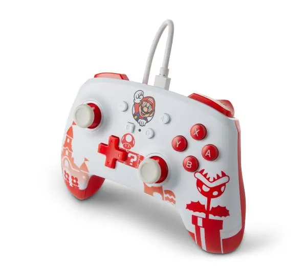 PowerA Enhanced Mario Red & White do Nintendo Switch Przewodowy