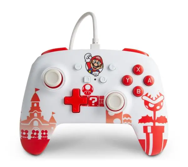 PowerA Enhanced Mario Red & White do Nintendo Switch Przewodowy