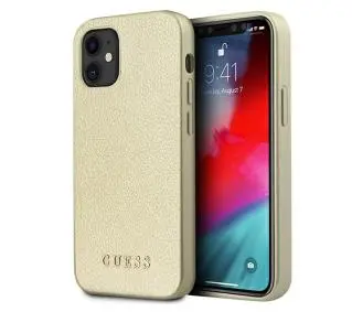 Guess Iridescent GUHCP12SIGLGO do iPhone 12 mini Złoty