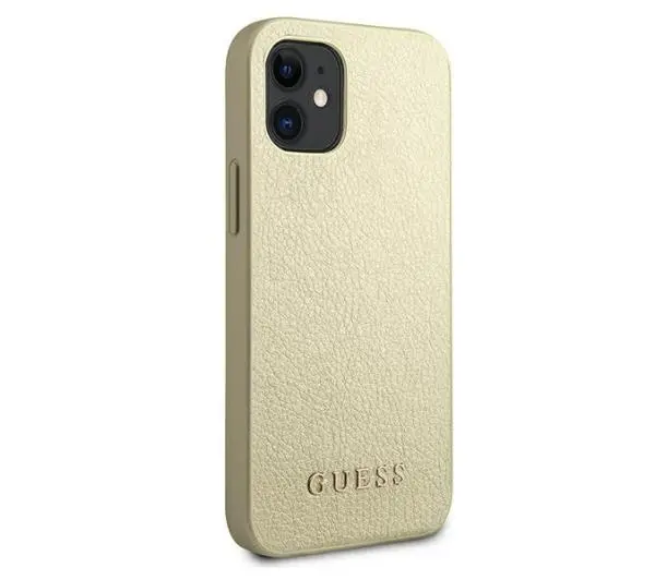 Guess Iridescent GUHCP12SIGLGO do iPhone 12 mini Złoty