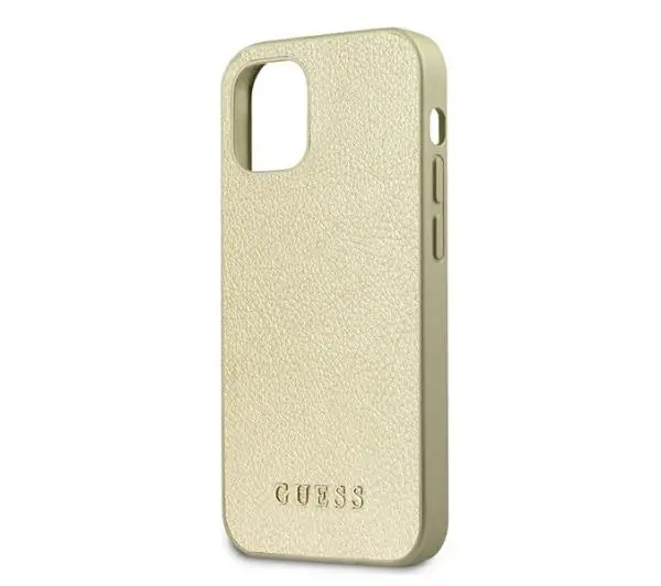 Guess Iridescent GUHCP12SIGLGO do iPhone 12 mini Złoty