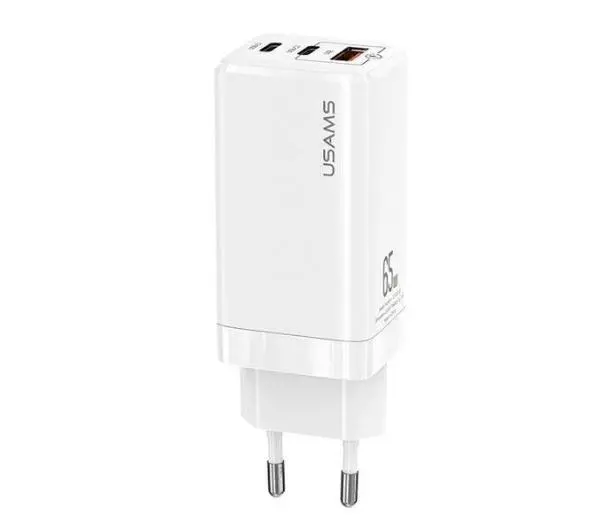 Ładowarka Usams T33 1x USB-A 2x USB-C 3 A (CC110TC02)