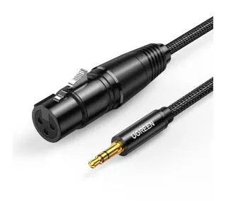 UGREEN AV130 Kabel XLR żeński do jack 3.5 męski - 2m Czarny