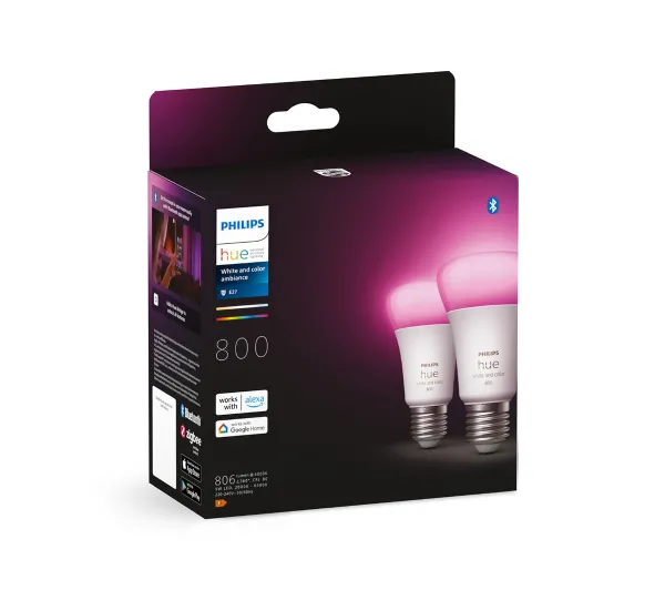 Philips Hue White and Colour Ambiance E27 2 szt. - Kup na Raty - RRSO 0%