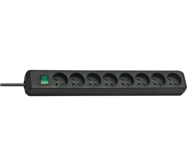Brennenstuhl Eco-Line 1159301 8 gniazd 3m Czarny