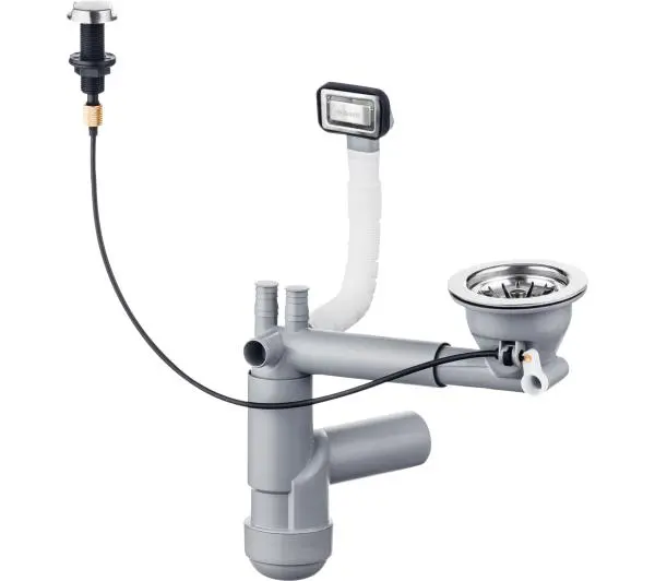 Syfon do zlewozmywaków DEANTE Space-Saver Lux ZXY 9911 Stalowy