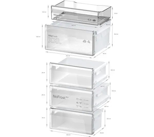 Bosch Serie 4 KGN39VIBT Pełny No Frost 203cm Szuflada z kontrolą wilgotności Stalowy - DRUGI -30%, ALBO 5-TY ZA 1ZŁ - Kup na Raty - RRSO 0%