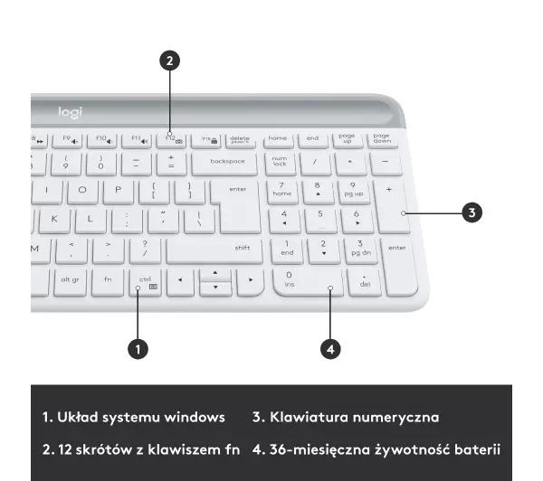 Logitech MK470  Biały