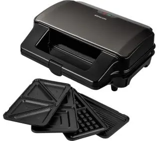 Sencor SSM 9978BK 3w1 Trójkąty Gofry Panini Kwadraty 900W