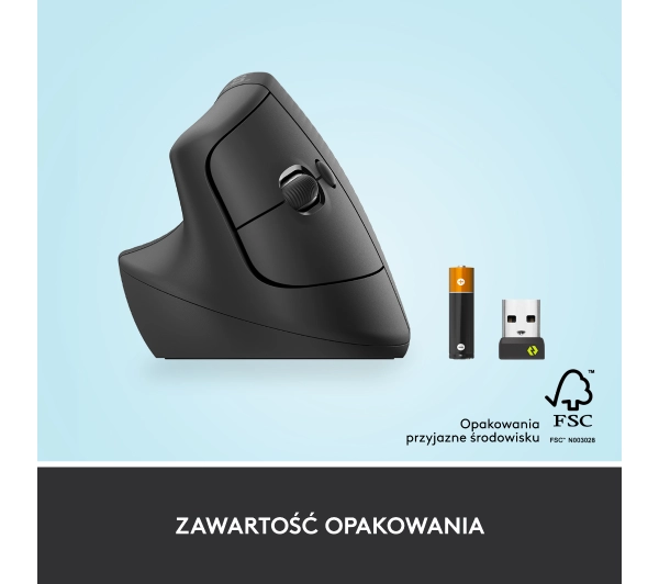 Logitech Lift Dla leworęcznych Grafitowy