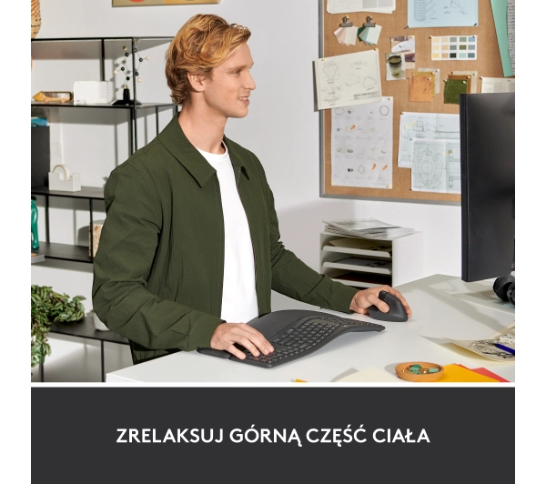 Logitech Lift Dla leworęcznych Grafitowy