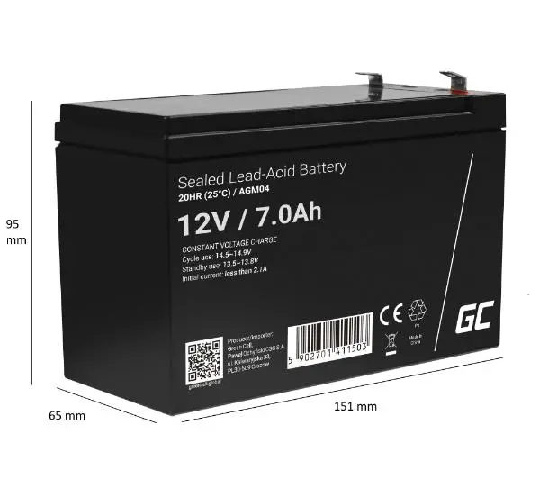 Green Cell AGM04 AGM VRLA 12V 7Ah