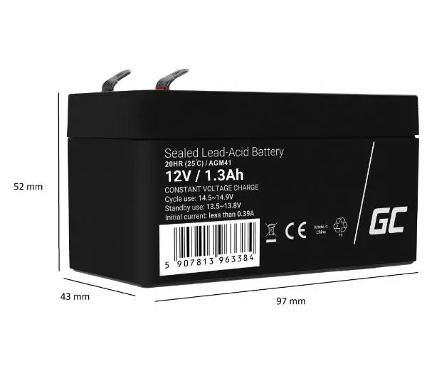 Green Cell AGM41 AGM VRLA 12V 1,3Ah