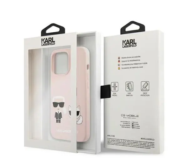 Karl Lagerfeld Silicone Karl & Choupette KLHCP13LSSKCI do iPhone 13 Pro/13