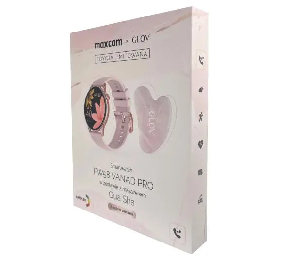 Maxcom FW58 Vanad Pro 46mm Złoty + Kamień Gua Sha - ⚡ BESTSELLERY ⚡ - Kup na Raty - RRSO 0%