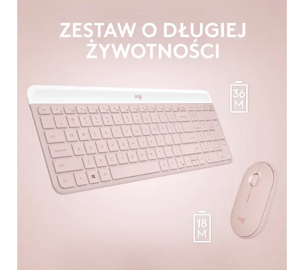 Logitech MK470  Różowy