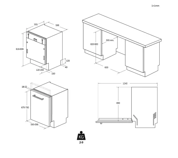Haier Washlens Plus XI 6B0S3FSB 59,7cm Funkcje AI Automatyczne otwieranie drzwi Szuflada na sztućce Zdalne sterowanie - Kup na Raty - RRSO 0%