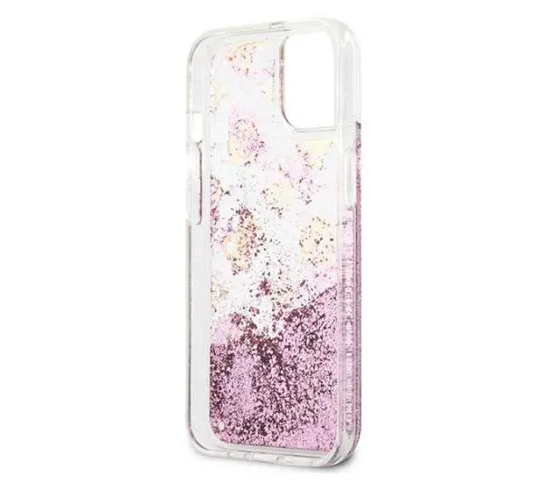 Guess Peony Liquid Glitter GUHCP13SLGPEPI do iPhone 13 mini