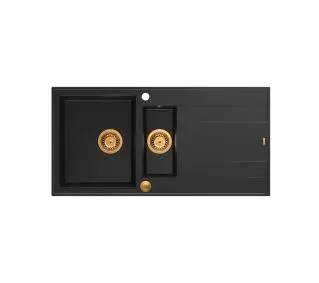 Quadron HQE510050U7_PVDC1 P2O Evan 156 Granitowy Czarny mat/Miedziany - DRUGI -30%, ALBO 5-TY ZA 1ZŁ - Kup na Raty - RRSO 0%
