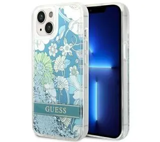 Guess Flower Liquid Glitter GUHCP14MLFLSN do iPhone 14 Plus