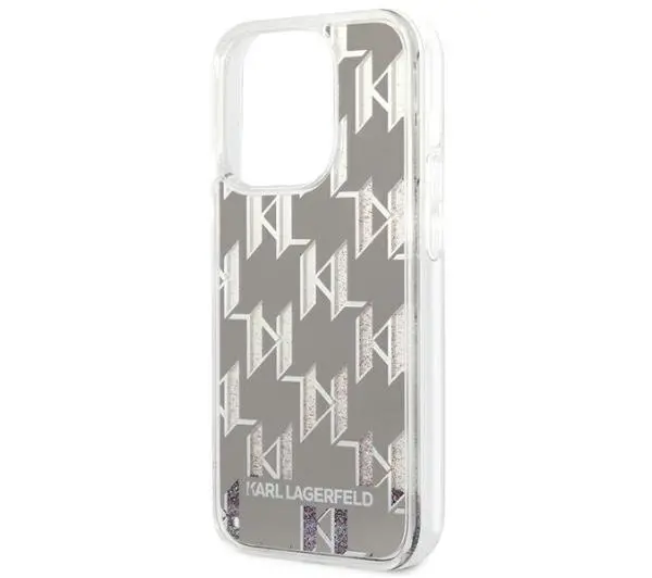Karl Lagerfeld Liquid Glitter Monogram KLHCP14LLMNMS do iPhone 14 Pro