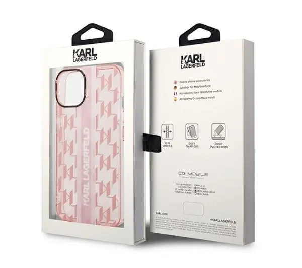 Karl Lagerfeld Mono Vertical Stripe KLHCP14MHKLSPCP do iPhone 14 Plus
