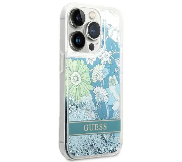 Guess Flower Liquid Glitter GUHCP14XLFLSN do iPhone 14 Pro Max