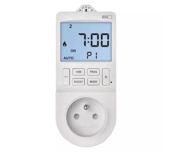 Termostat gniazdkowy EMOS z włącznikiem czasowym P5660FR