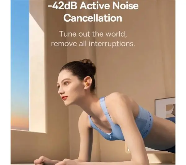Baseus AirNora 2 Dokanałowe Bluetooth 5.3 Pomarańczowy
