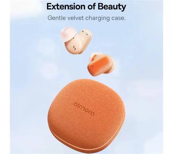 Baseus AirNora 2 Dokanałowe Bluetooth 5.3 Pomarańczowy