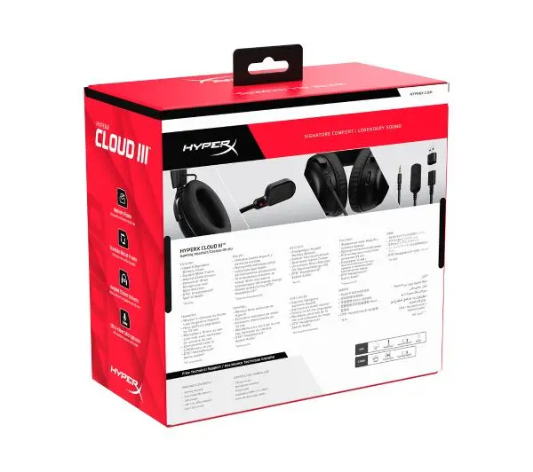 HyperX Cloud III Nauszne Czarny