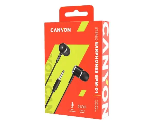 Canyon EPM-01 Dokanałowe Mikrofon Czarny
