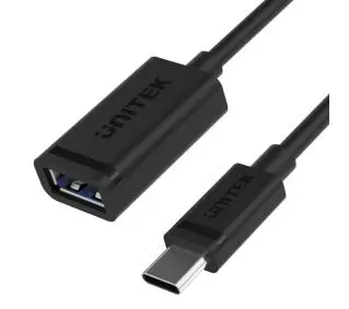 Unitek C476BK-1M / USB-C na USB-A z kablem 1m, 10Gbps, PD 60W