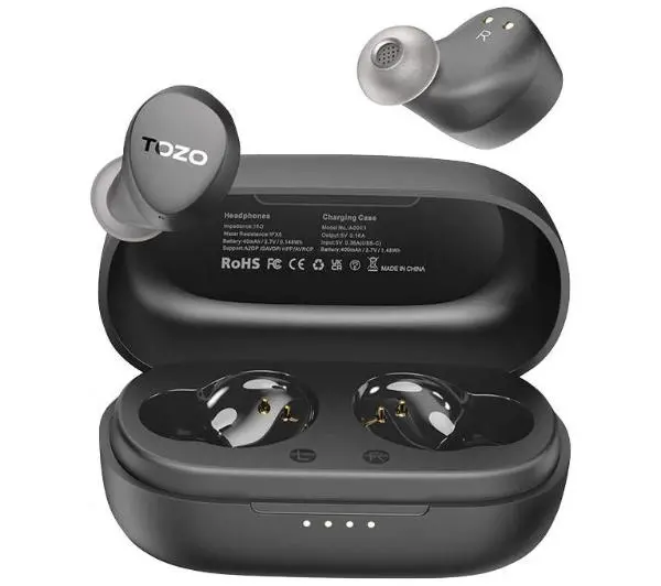 Tozo Agile Dots Dokanałowe Bluetooth 5.3 Czarny
