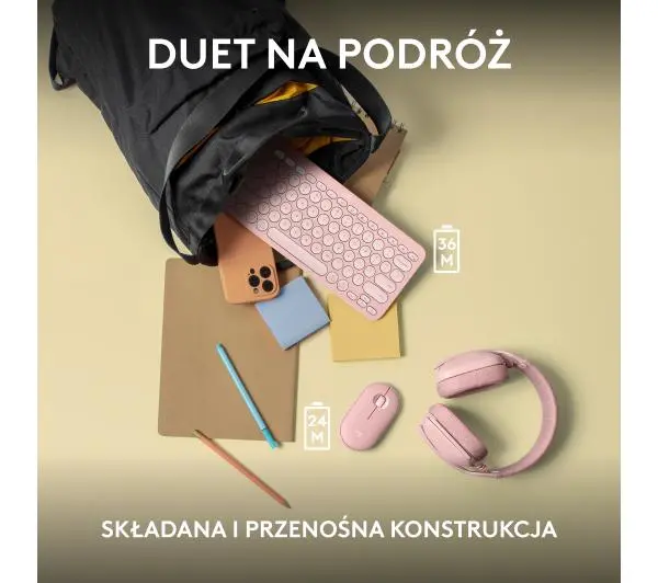 Logitech Pebble 2 Combo  Różowy