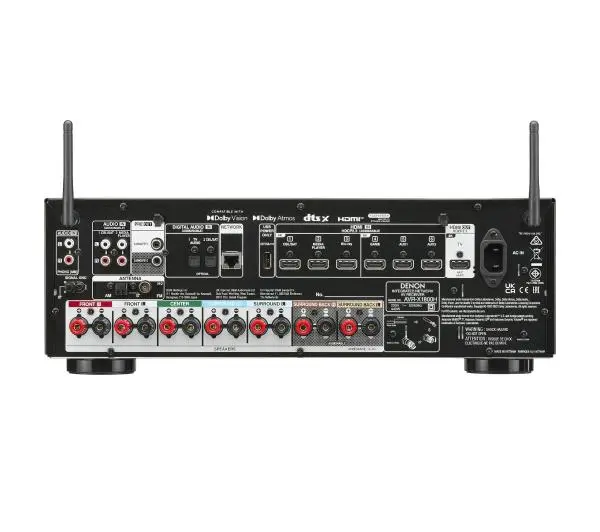 Denon AVR-X1800H 7.2-kanałowy Dolby Atmos DTS X Wi-Fi Bluetooth AirPlay Czarny - ⚡ BESTSELLERY ⚡ - Kup na Raty - RRSO 0%