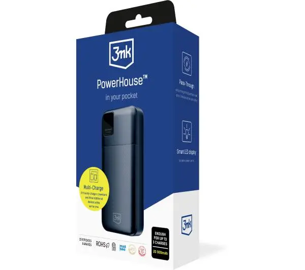 3mk PowerHouse 20000mAh PD 20W Czarny