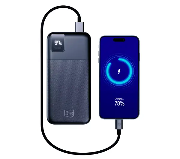 3mk PowerHouse 20000mAh PD 20W Czarny