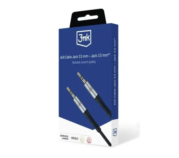 3mk jack 3,5mm - jack 3,5mm 1m Czarny