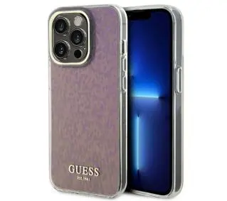 Guess IML Faceted Mirror Disco Iridescent GUHCP15XHDECMP do iPhone 15 Pro Max Różowy