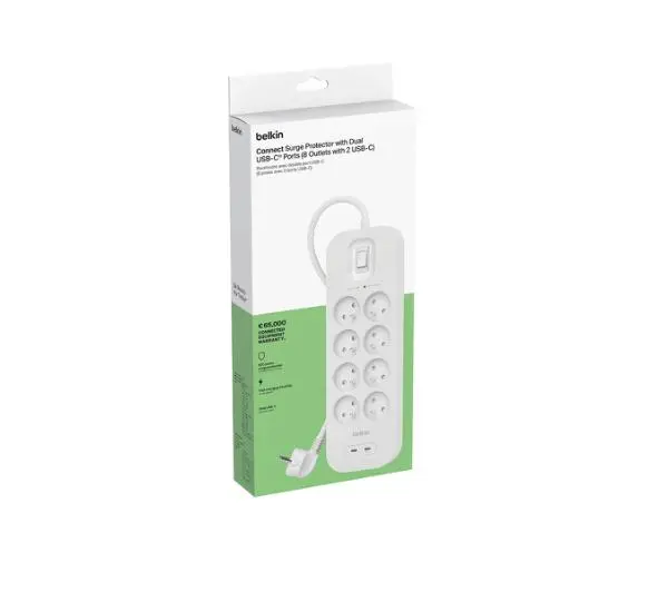 Belkin SRB004CA2M 8 gniazd 2m Biały