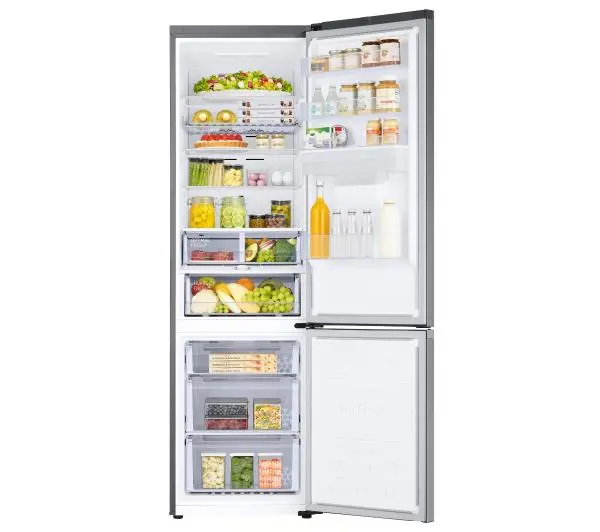 Samsung RB38C635ES9 Funkcje AI Pełny No Frost 203cm Dystrybutor wody Zdalne sterowanie Stal Szczotkowana - TRZECI -55%, ALBO 5-TY ZA 1ZŁ - Kup na Raty - RRSO 0%