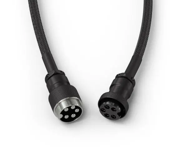 Glorious PC Gaming Race Coil Cable Phantom Black USB-C - USB-A  (GLO-CBL-COIL-BLACK) Czarny