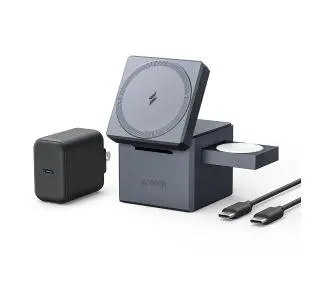 Anker 3w1 CUBE MagSafe 15W Szary - Kup na Raty - RRSO 0%